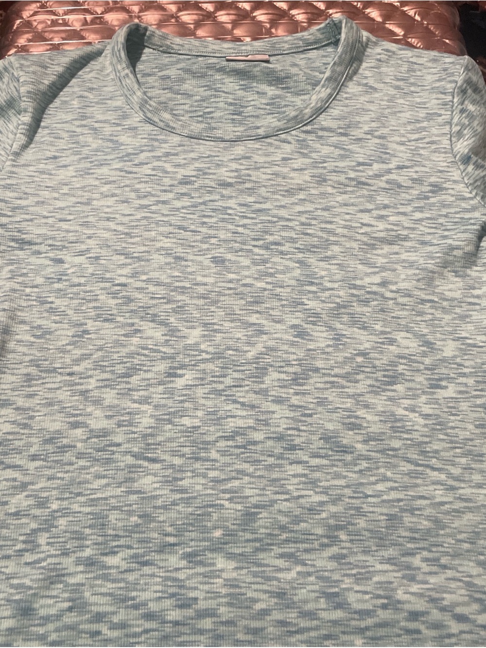 Columbia Light Blue Heather Short Sleeve Crew Neck Tee